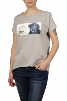Comprar Camiseta Cotton Reta Gato Dourado e Labrador Preto